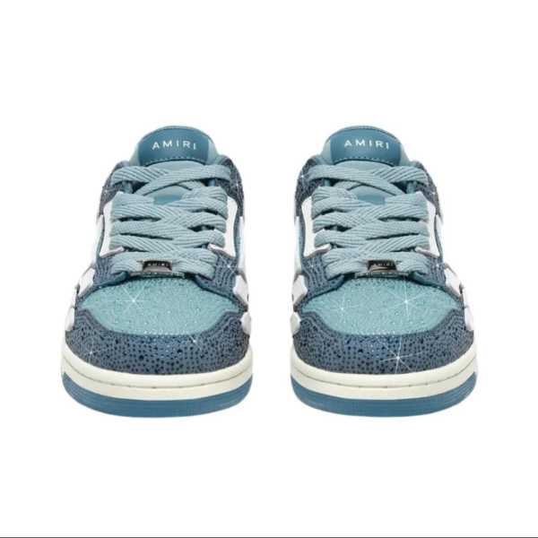 Giay Amiri Crystal Skel-top Low 'Blue' AMFOSR1059-420