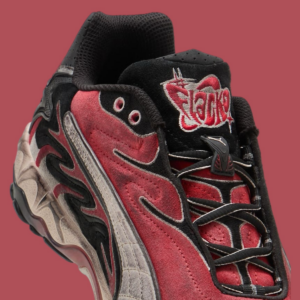 Giay Puma x A$AP Rocky Inhale 'Distressed Black Pop Red' 402453-01