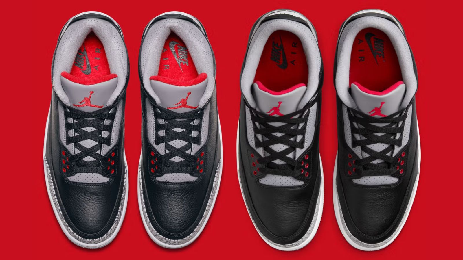 Air Jordan 3 ‘Black Cement’ 2018 và 2024: Có điểm gì khác nhau? Hinh anh 3: Air Jordan 3 ‘Black Cement’ 2018 va 2024: Co diem gi khac nhau?