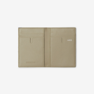 Vi Burberry Check Folding Card Case 'Lichen' 80895311