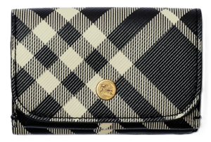 Vi Burberry Check Compact Wallet 'Black' 80952921