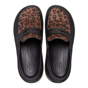 Dep Crocs Stomp Leopard Loafer Clogs 'Black' 210366-0ZR