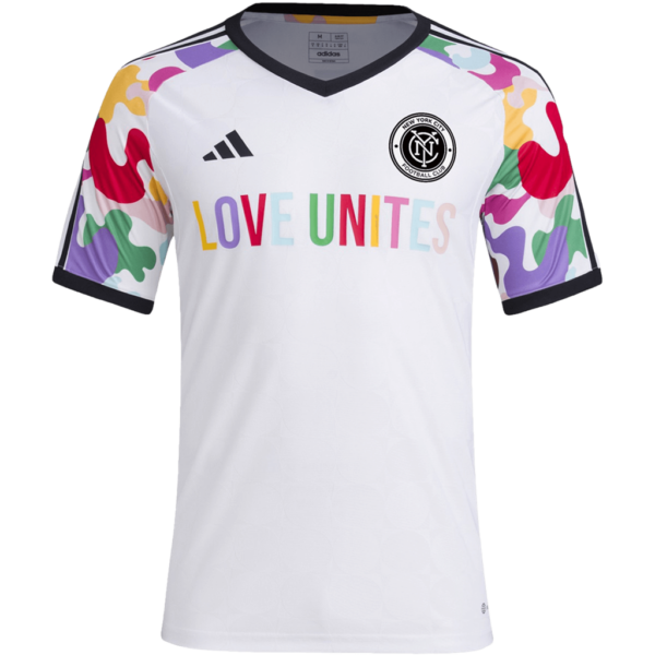 Ao Adidas New York City FC 2023 MLS Pride Pre-Match Jersey 'White' IN9191