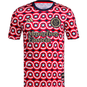 Ao Adidas New York City x Marvel MLS Americana Pre-Match Jersey 'Red' IQ4215