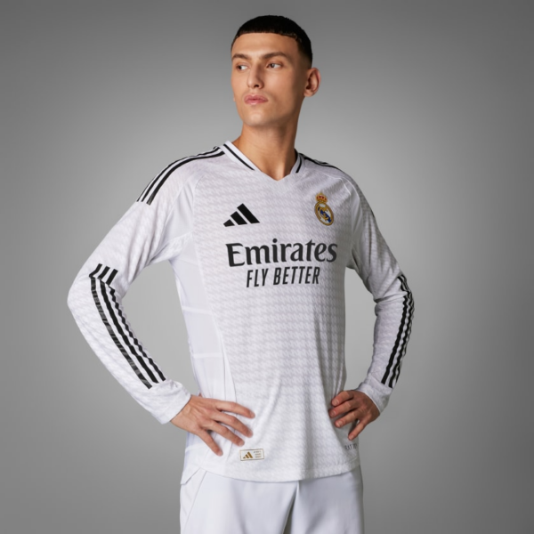 Ao Adidas Real Madrid 24/25 Long Sleeve Home Jersey 'White' IT5204