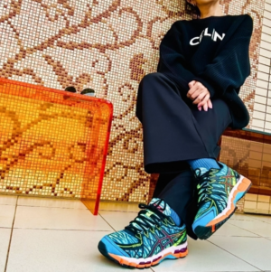 Giay Asics Gel Kayano 20 x Kenzo 'Cyan Zebra' 1201B032-400