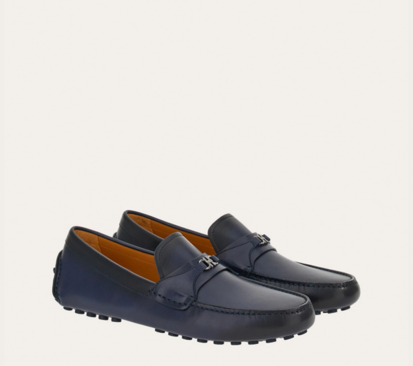 Giay Salvatore Ferragamo Driver Gancini Ornament 'Blue' 021654-762657