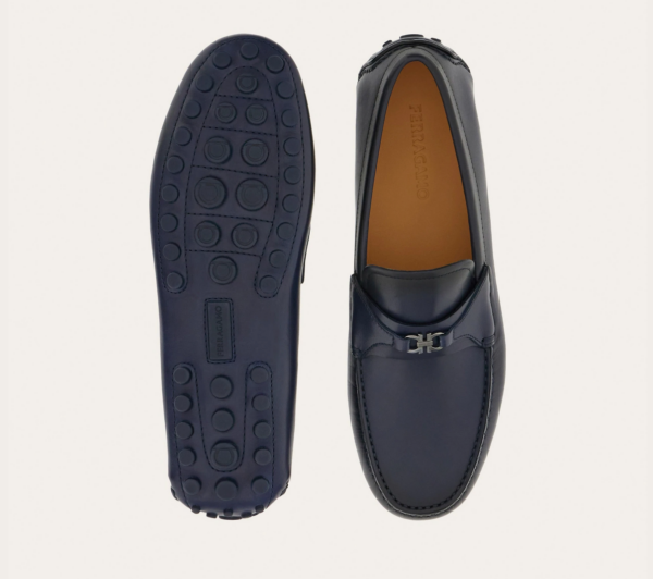 Giay Salvatore Ferragamo Driver Gancini Ornament 'Blue' 021654-762657
