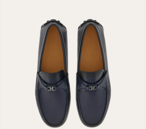 Giay Salvatore Ferragamo Driver Gancini Ornament 'Blue' 021654-762657