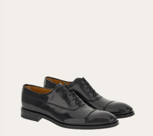 Giay Salvatore Ferragamo Oxford With Toe Cap 'Black' 021625-762477