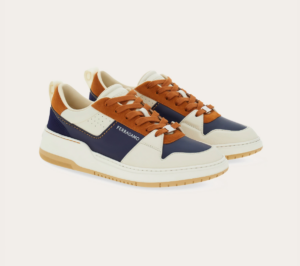 Giay Salvatore Ferragamo Suede Skate Sneaker 'Mascarpone' 022376-774861