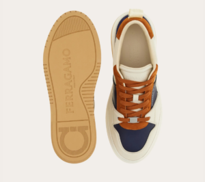 Giay Salvatore Ferragamo Suede Skate Sneaker 'Mascarpone' 022376-774861