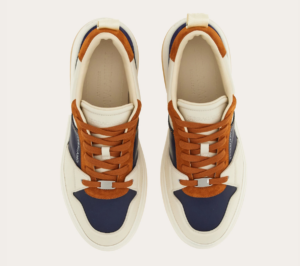 Giay Salvatore Ferragamo Suede Skate Sneaker 'Mascarpone' 022376-774861