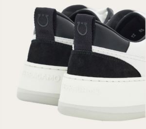 Giay Salvatore Ferragamo Suede Patch Skate 'Black White' 022376-770882