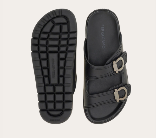 Dep Salvatore Ferragamo Double-strap Sandal 'Black' 027970-774491