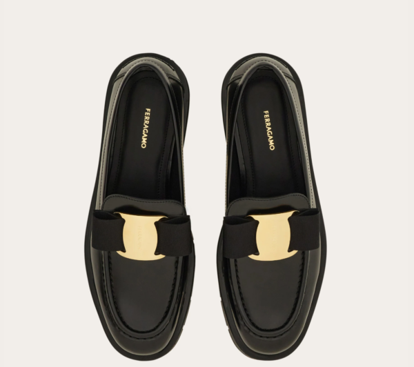Giay Salvatore Ferragamo Chunky Vara Bow Loafer 'Black' 01J060-777353