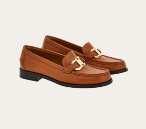 Giay Salvatore Ferragamo Moccasin Gancini Ornament 'Tan' 01H704-769756