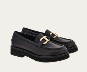 Giay Salvatore Ferragamo Moccasin Gancini Ornament 'Black' 01H682-769287