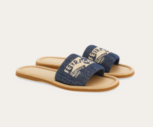 Dep Salvatore Ferragamo Denim Slide With Logo 'Denim' 01I539-773735