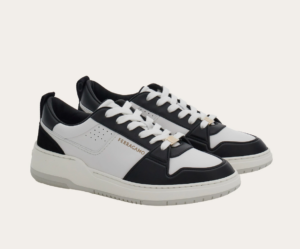 Giay Salvatore Ferragamo Suede Patch Skate Sneaker 'Black' 030568-770883