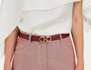 That Lung Salvatore Ferragamo Adjustable Reversible Gancini Belt 'Burgundy' 23A565-780393