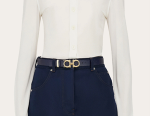 That Lung Salvatore Ferragamo Reversible Adjustable Gancini Belt 'Blue' 23A565-770968