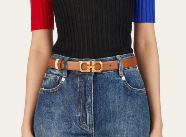 That Lung Salvatore Ferragamo Gancini Belt 'Sella' 230283-765253