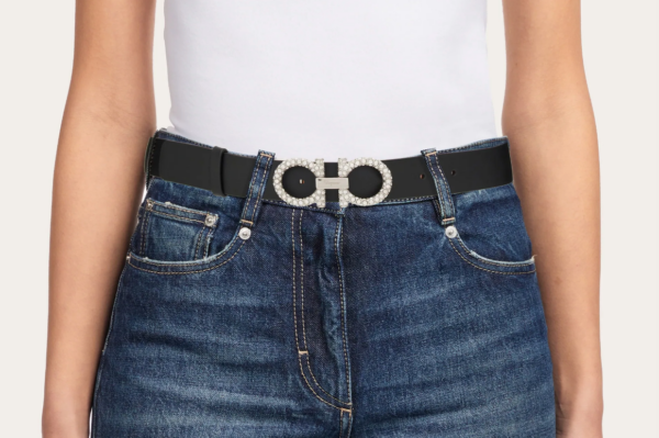 That Lung Salvatore Ferragamo Adjustable Gancini Belt 'Black' 23B727-717550