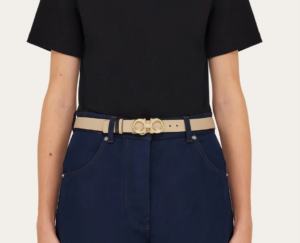 That Lung Salvatore Ferragamo Gancini Belt 'Daino' 23A565-759426