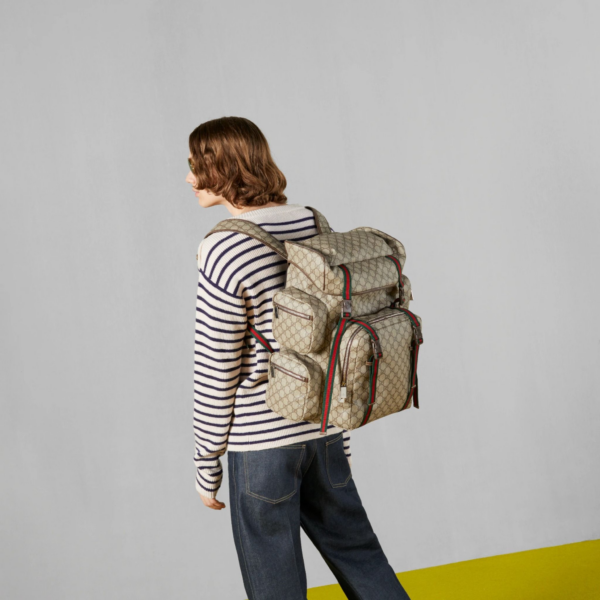 Balo Gucci GG Backpack 'Beige Ebony' 761561-FACLA-8843