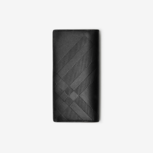 Vi Burberry Embossed Check Continental Wallet 'Black' 80783531