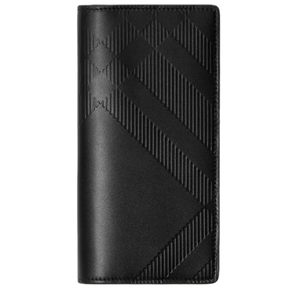 Vi Burberry Embossed Check Continental Wallet 'Black' 80783531