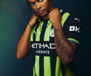 Ao Puma Manchester City 24/25 Authentic Away 'Black Yellow' 778614-02