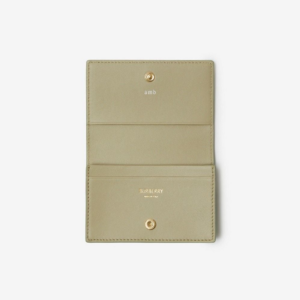 Vi Burberry Check Business Card Case 'Lichen' 80860091