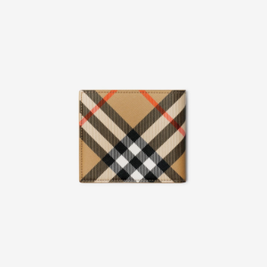 Vi Burberry Check Bifold Wallet 'Sand' 80919261