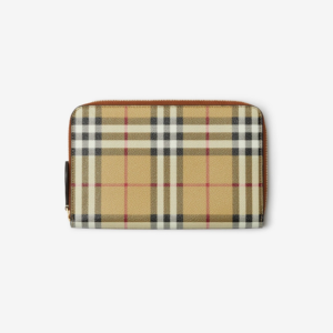 Vi Burberry Check Travel Wallet 'Beige' 80797111