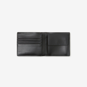 Vi Burberry Check Bifold Coin Wallet 'Charcoal' 80702011