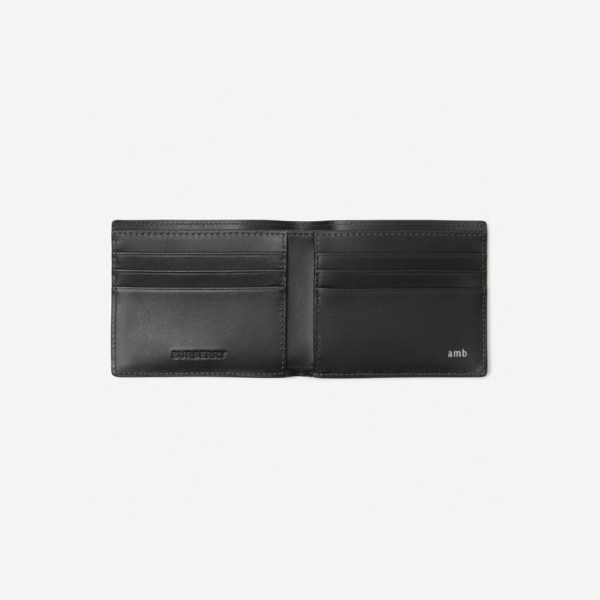 Vi Burberry Check Slim Bifold Wallet 'Charcoal' 80702061