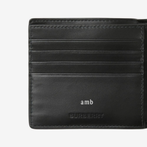 Vi Burberry Check Bifold Coin Wallet 'Charcoal' 80702011