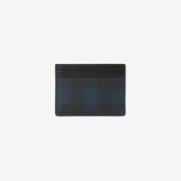 Vi Burberry Check Card Case 'Navy' 80732821