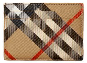 Vi Burberry Check Card Case 'Sand' 80919141
