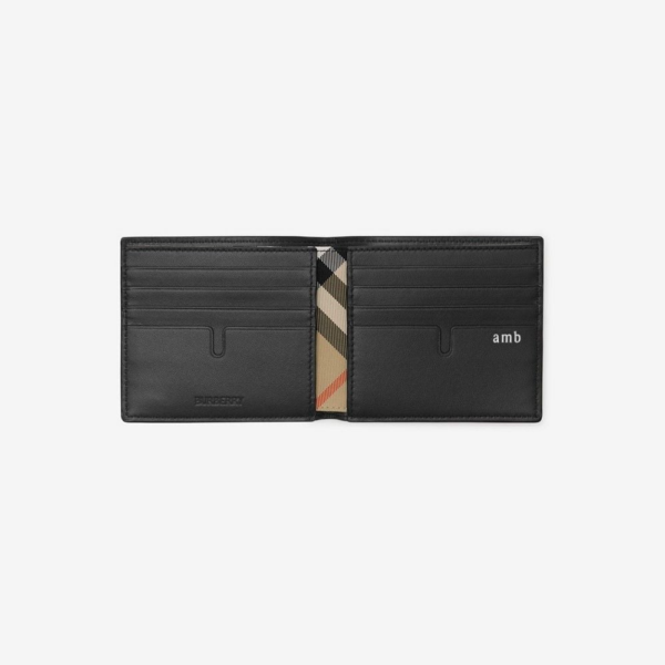 Vi Burberry B Shield Bifold Wallet 'Black' 81003321