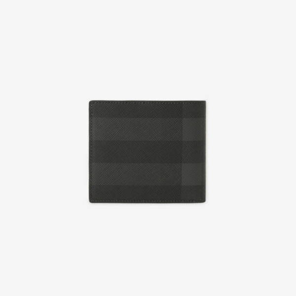 Vi Burberry Check Bifold Wallet 'Charcoal' 80702731