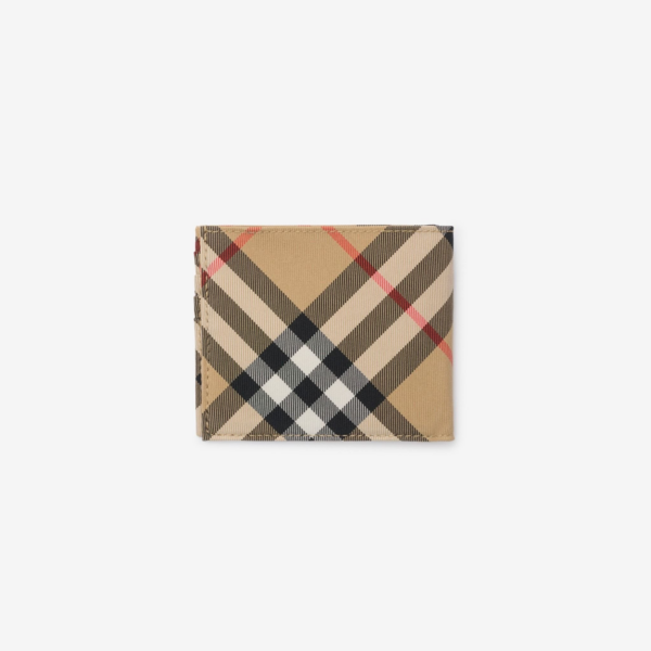Vi Burberry EKD Check Bifold Wallet 'Sand' 80975881