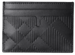 Vi Burberry Embossed Check Card Case 'Black' 80783501