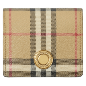 Vi Burberry Small Check Bifold Wallet 'Beige' 80944251
