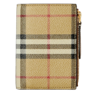 Vi Burberry Small Check Bifold Wallet 'Beige' 80792041