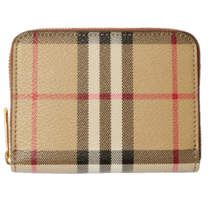 Vi Burberry Small Check Zip Wallet 'Beige' 80944391