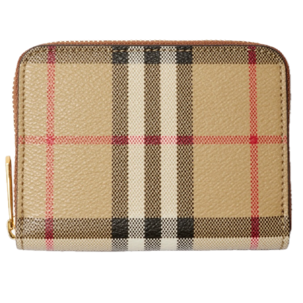 Vi Burberry Small Check Zip Wallet 'Beige' 80944391