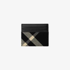 Vi Burberry Tall Check Card Case 'Black' 80897821